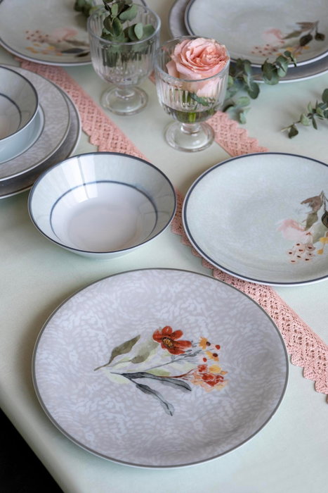 Hermia Juego de vajilla de porcelana de 24 piezas Multicolor